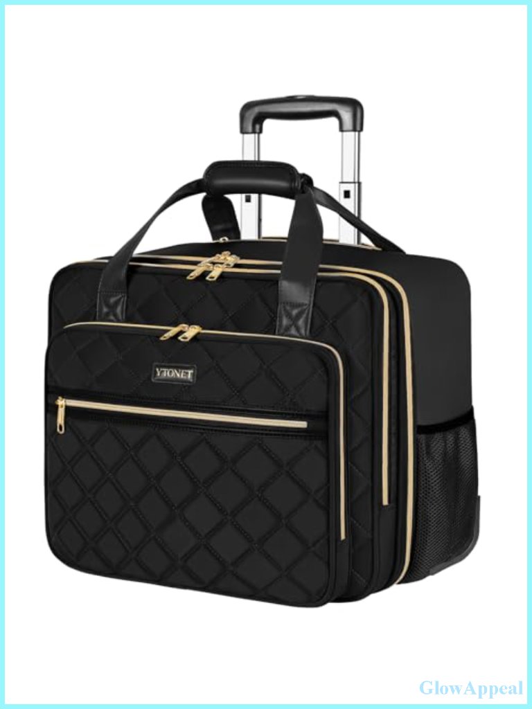Rolling Laptop Bag With Wheels, Telescopic Handle, 17.3 Inch, Water-Resistant